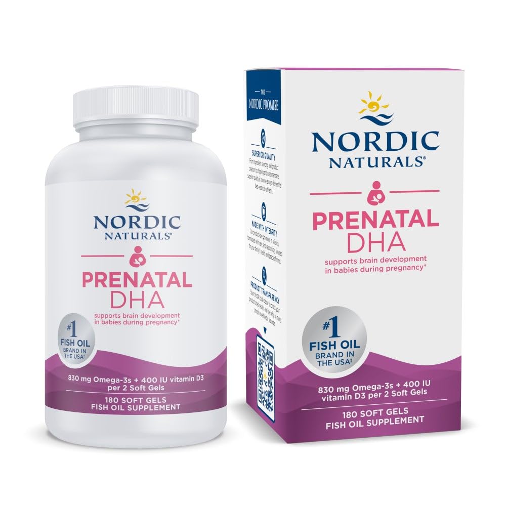 Nordic Naturals Prenatal DHA – bouteille pratique pour votre routine oméga-3 quotidienne.