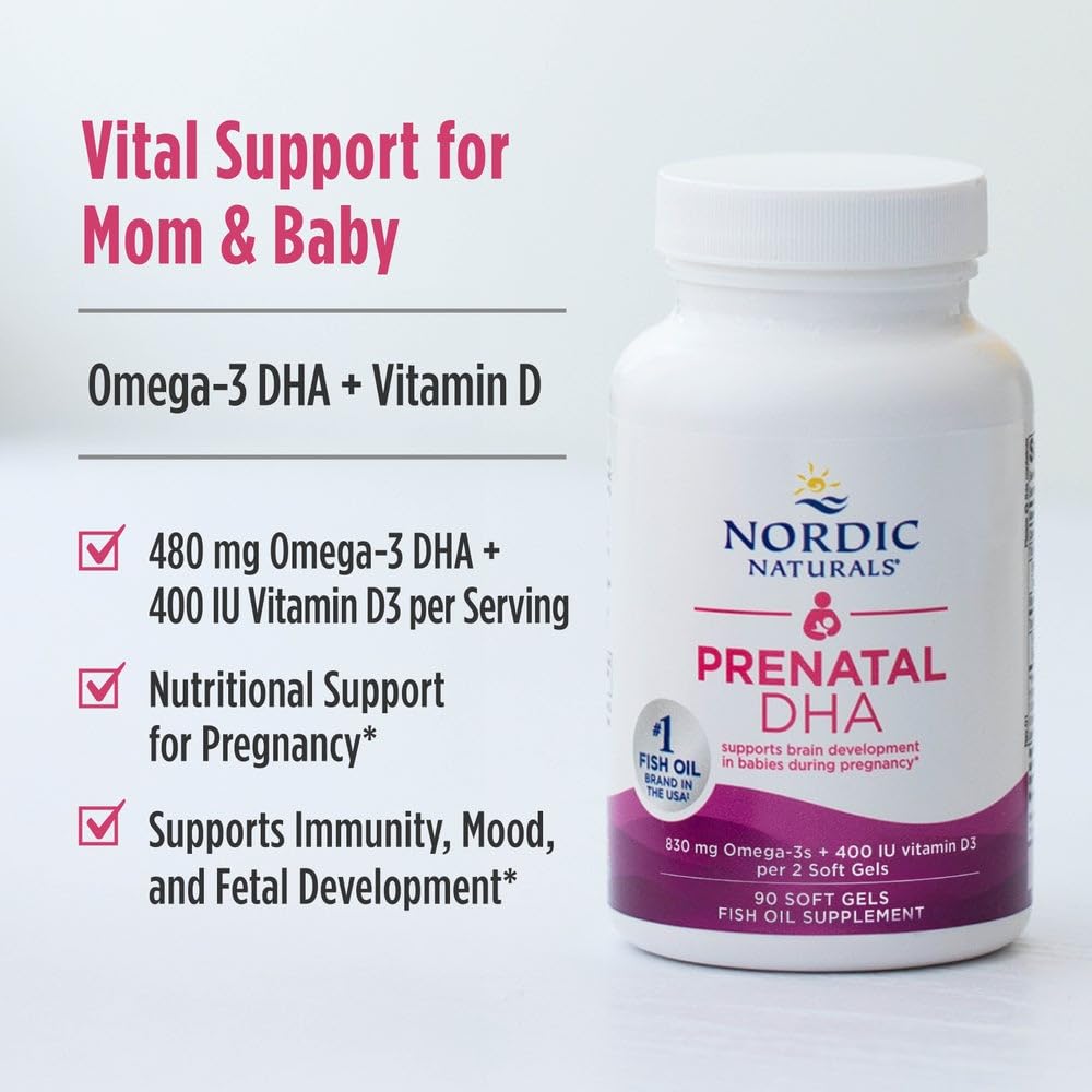 Pour femmes enceintes et allaitantes cherchant une option fiable avec Nordic Naturals Prenatal DHA.