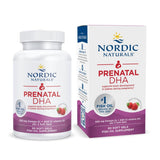 Nordic Naturals prénatal DHA fraise — bouteille attrayante et goût agréable.