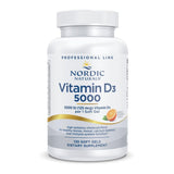 Nordic Naturals Pro Vitamine D3 Orange, bouteille mini softgels, pratique pour un supplément quotidien.