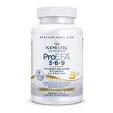 Nordic Naturals ProEFA 3-6-9 en bouteille citron, goût frais et facilité d’utilisation.