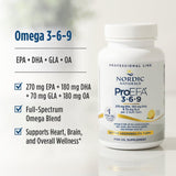 Étiquette Nordic Naturals ProEFA, pureté garantie et ingrédients non-OGM.