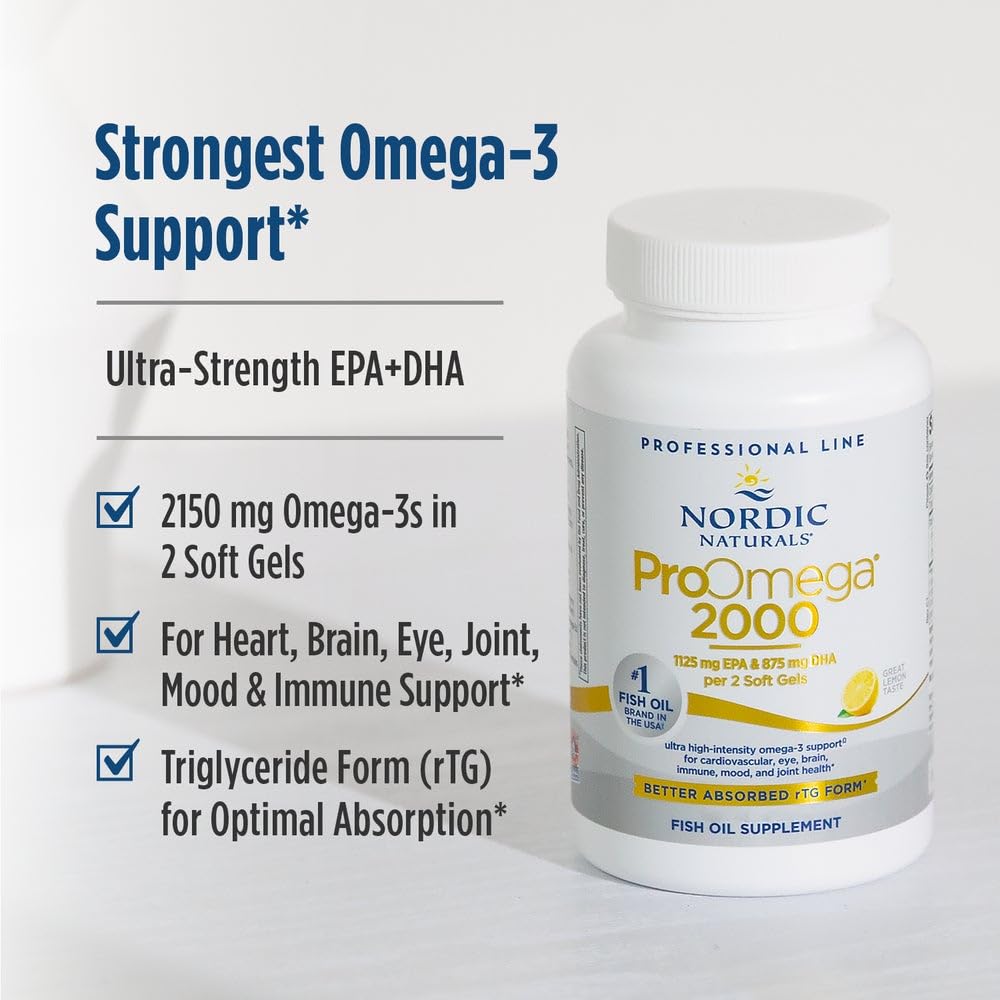 Portrait bouteille Nordic Naturals ProOmega 2000 – présentation produit