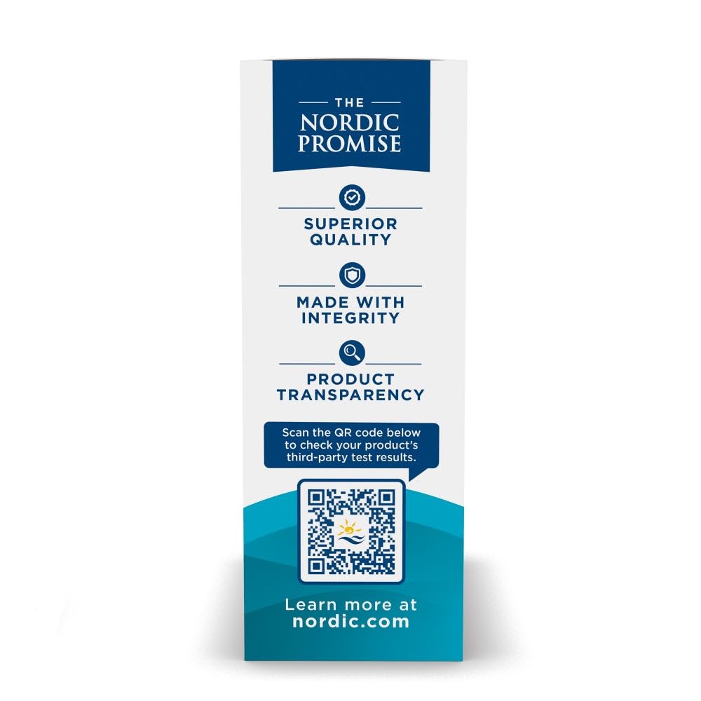 Produit sans OGM et sans allergènes majeurs, gommes Omega Zéro Sucre par Nordic Naturals.