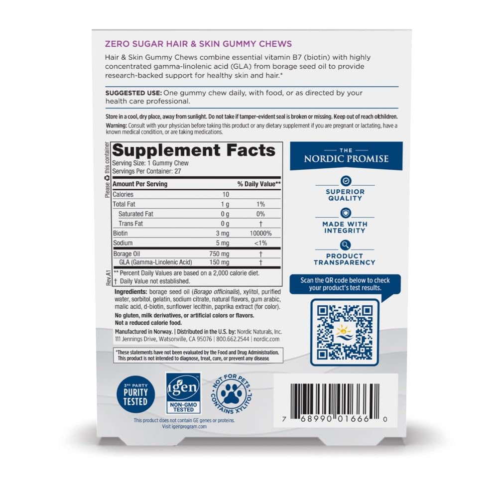 Texture moelleuse des gommes Nordic Naturals pour une prise agréable.