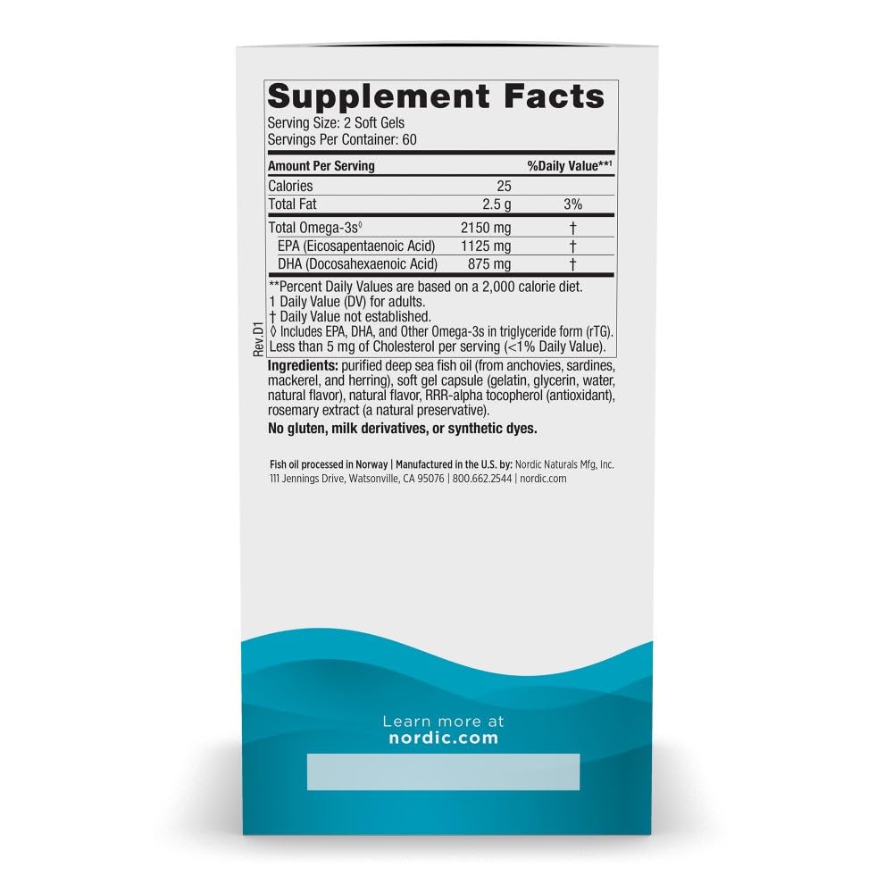 Nordic Naturals Ultimate Omega 2X – gélules citron, prise facile et absorption optimale