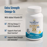 Nordic Naturals Ultimate Omega 2X - Goût citron rafraîchissant et prise agréable.
