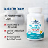 Ingrédients clés d’Ultimate Omega CoQ10 Lemon illustrés sur l’emballage