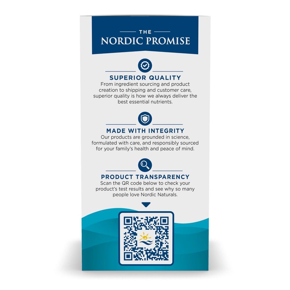 Dose quotidienne facile à prendre avec Omega-D3 Nordic Naturals, pour une routine régulière.