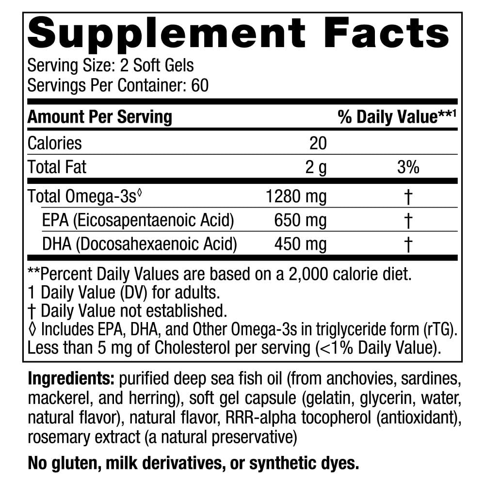 Nordic Naturals Ultimate Omega – forme triglyceride pour une meilleure absorption.