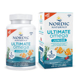 Nordic Naturals Ultimate Omega Jr., bouteille fraise, pratique pour enfants et repas simples.