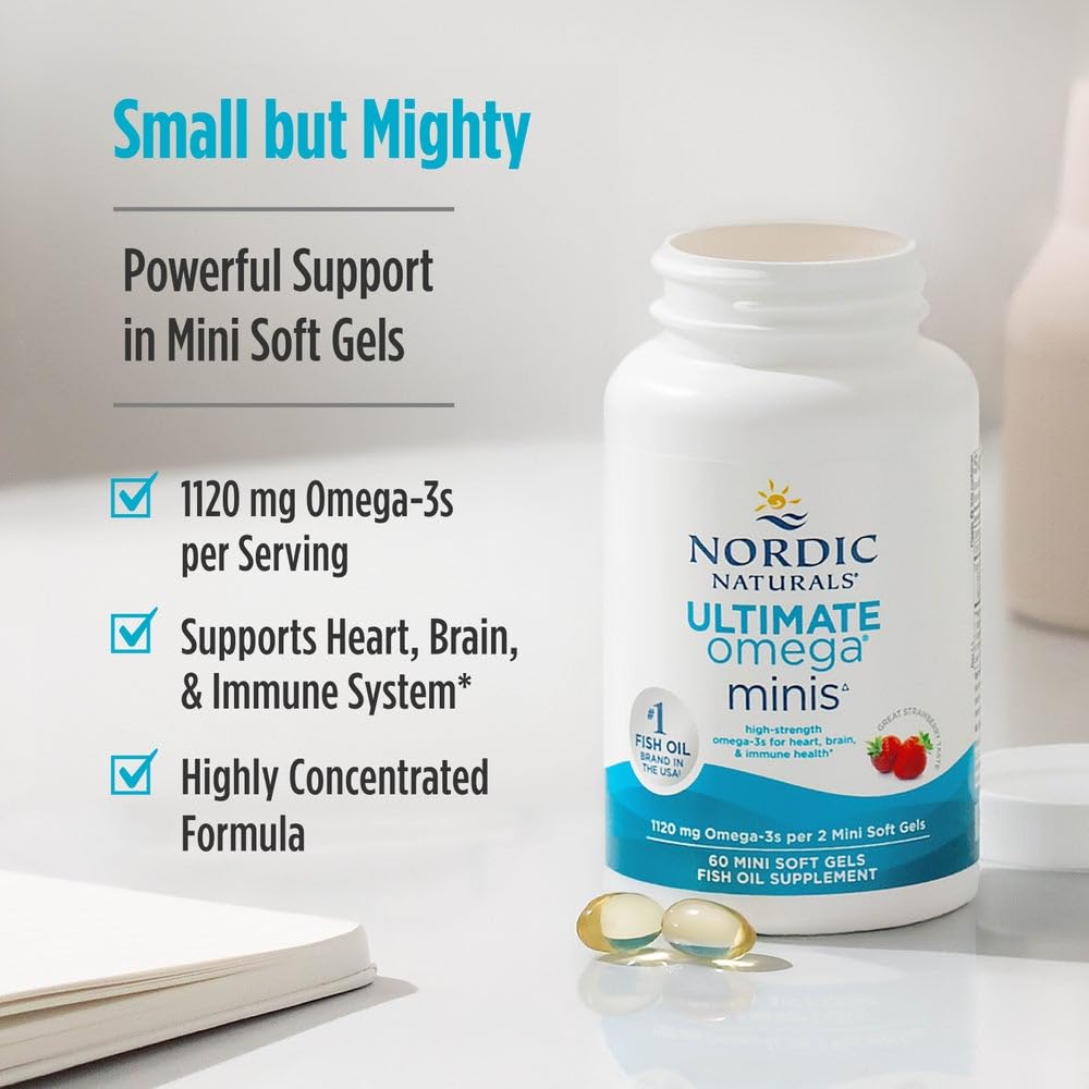 Nordic Naturals Ultimate Omega Minis formulation facile à intégrer dans votre routine quotidienne.