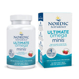 Nordic Naturals Ultimate Omega Minis saveur fraise, gélules faciles à avaler pour l'apport oméga-3.