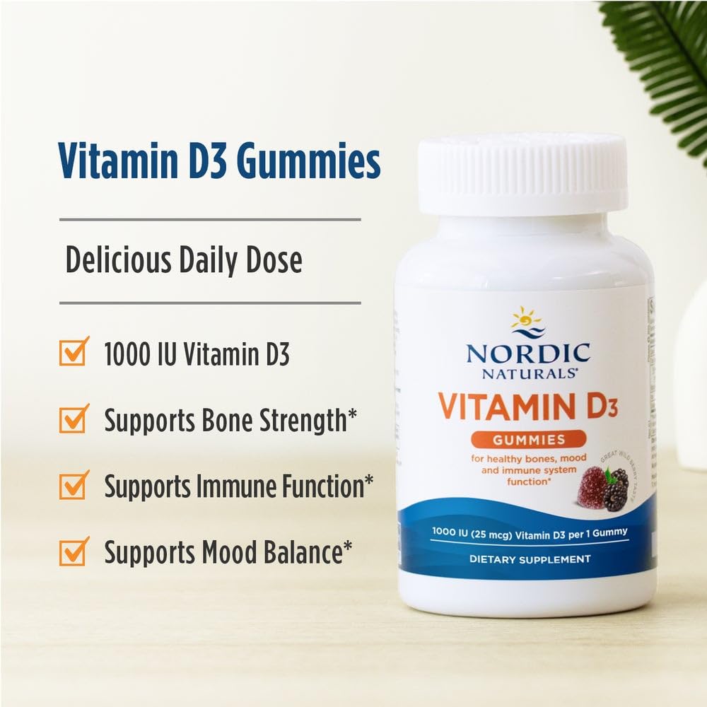 Nordic Naturals Vitamin D3 Gommes framboise sauvage – informations fer et absorption utiles