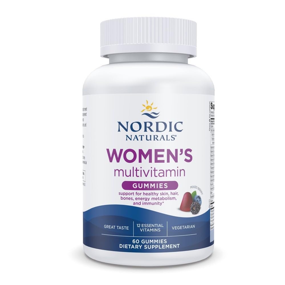 Bouteille de gommes Nordic Naturals pour femmes, pratique au quotidien