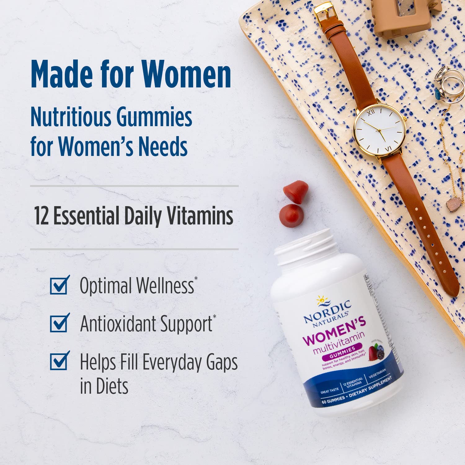 Emballage coloré Nordic Naturals attirant pour la routine santé