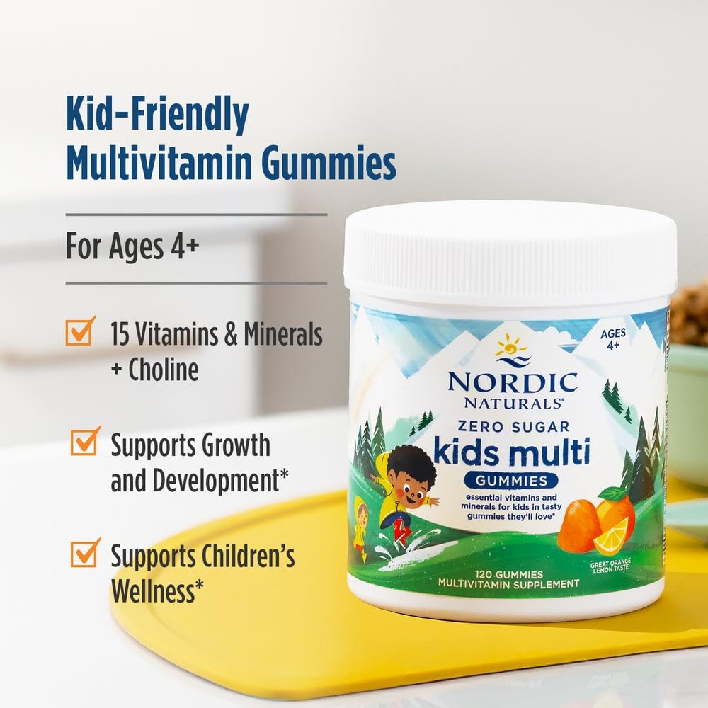 Gommes sans colorants artificiels Nordic Naturals, saveur naturelle et sûr.