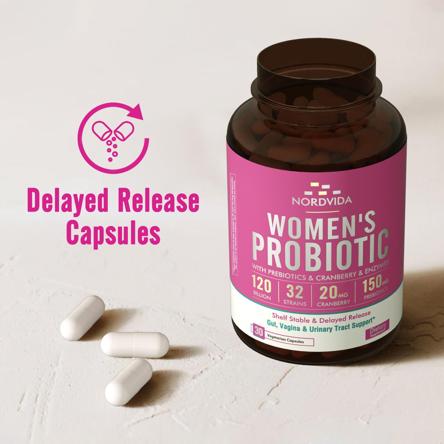 Nordvida Probiotique Femme format pratique pour le quotidien en déplacement.