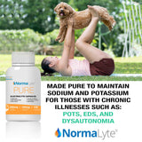 NormaLyte Pure Electrolyte Capsules : emballage vegan et sans sucre, choix sain.