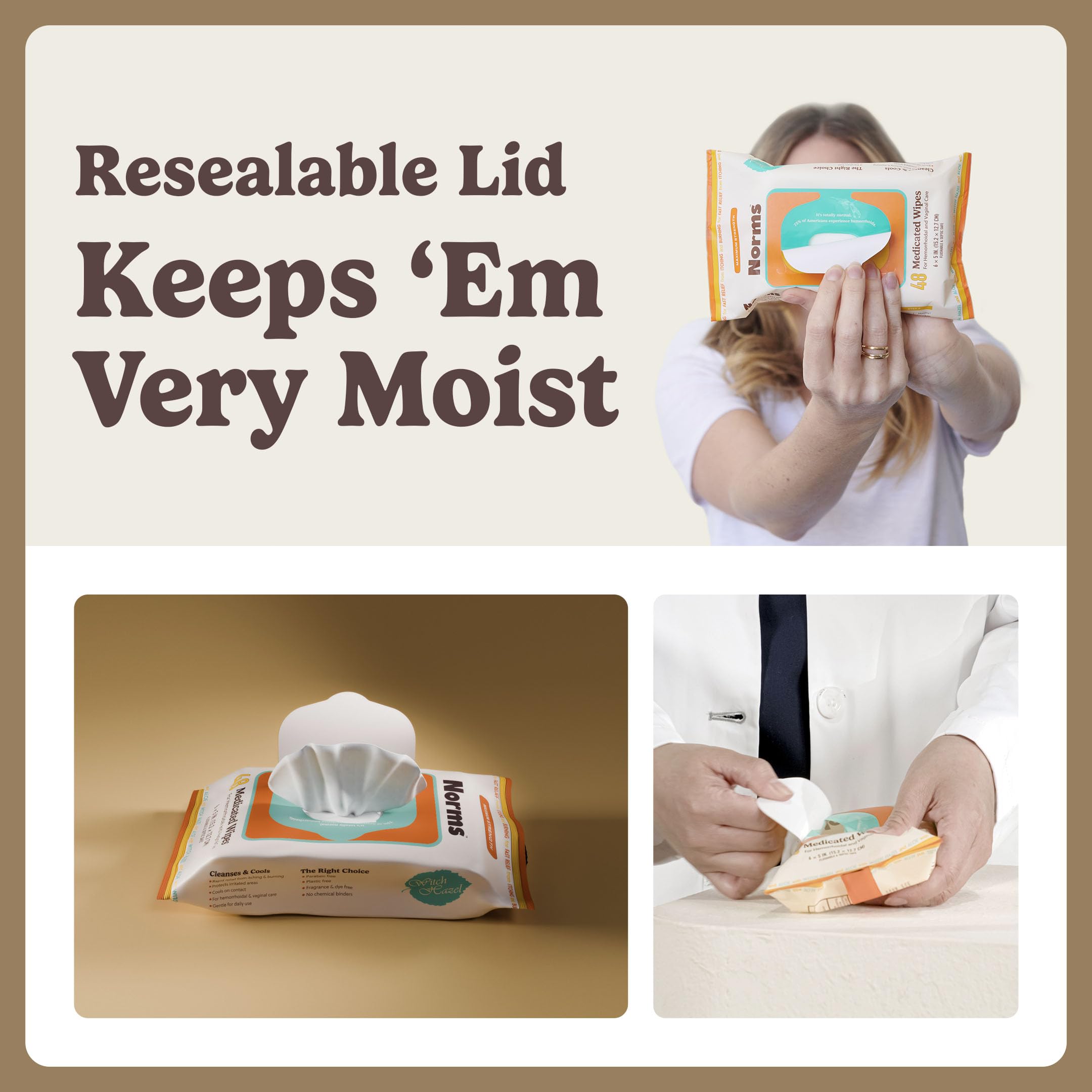 Norms lingettes dermatologiquement testées hypoallergéniques pour peau sensible