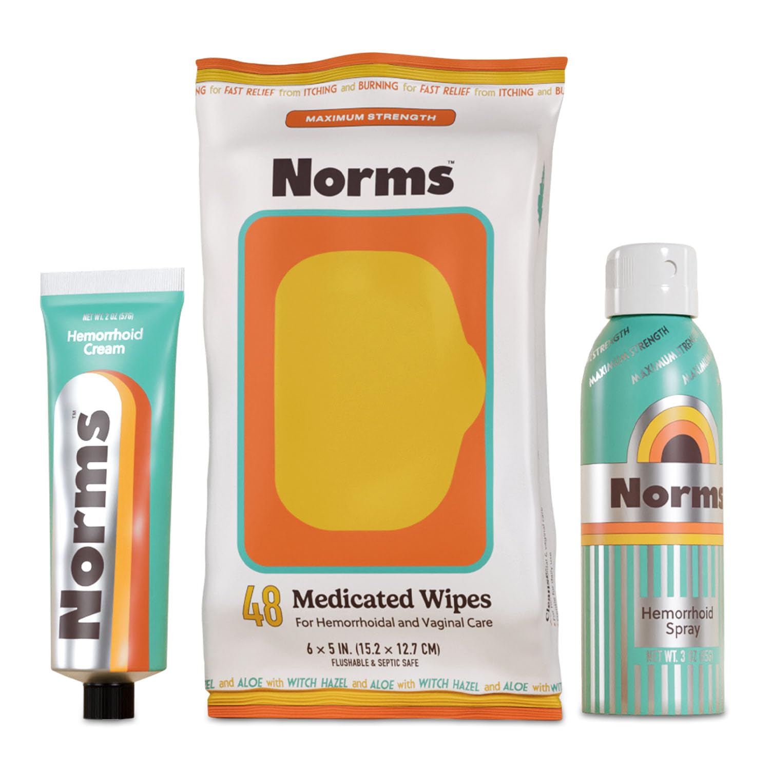 Lingettes Norms hémorroïdes hamamélis et aloe pour apaiser l’irritation