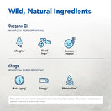 Ingrédients clés: chaga et origan, soutien naturel possible.