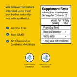 Eau de source pure et pétales, flacon clair, North American Herb & Spice.