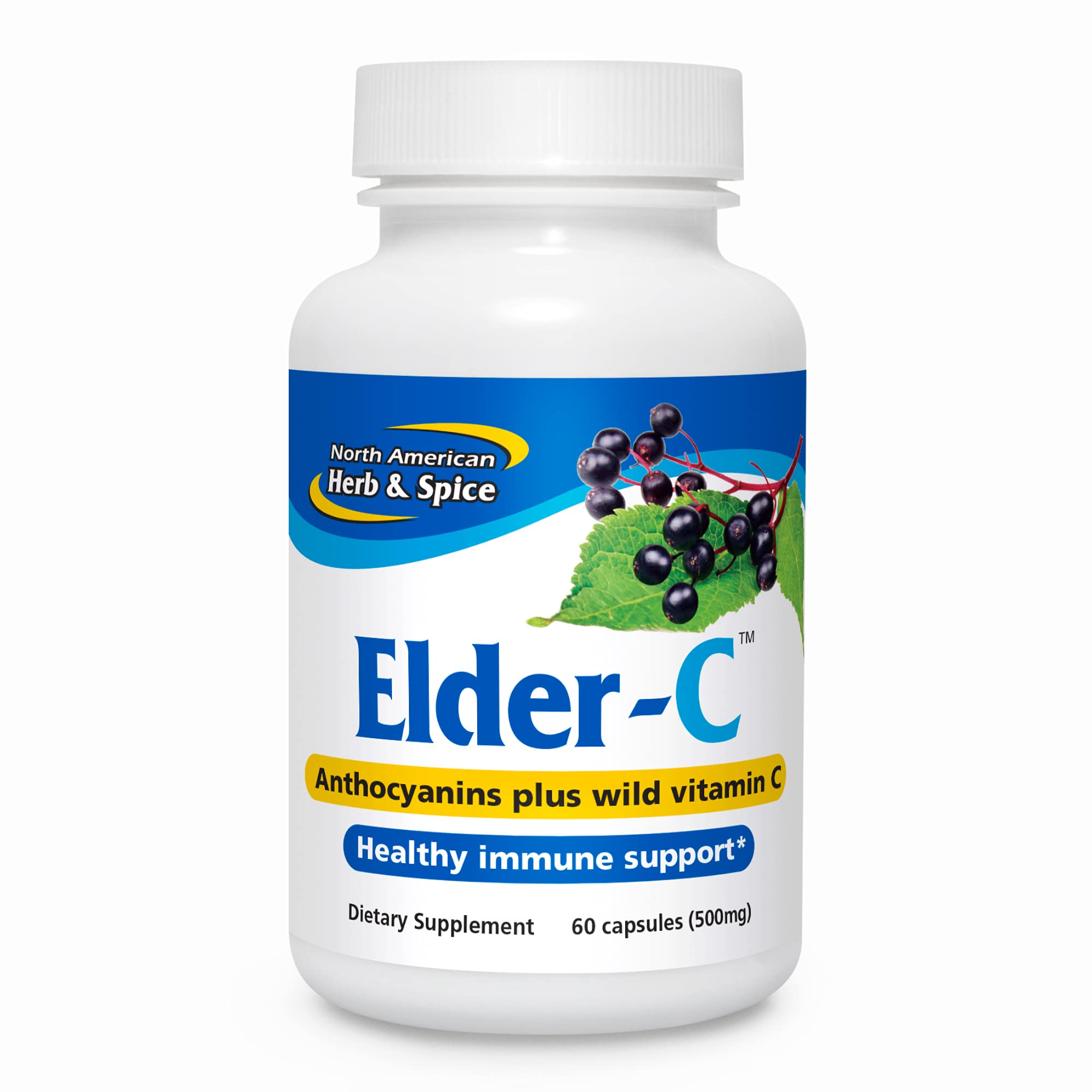 Elder-C North American Herb & Spice, flacon 60 capsules, usage pratique au quotidien.