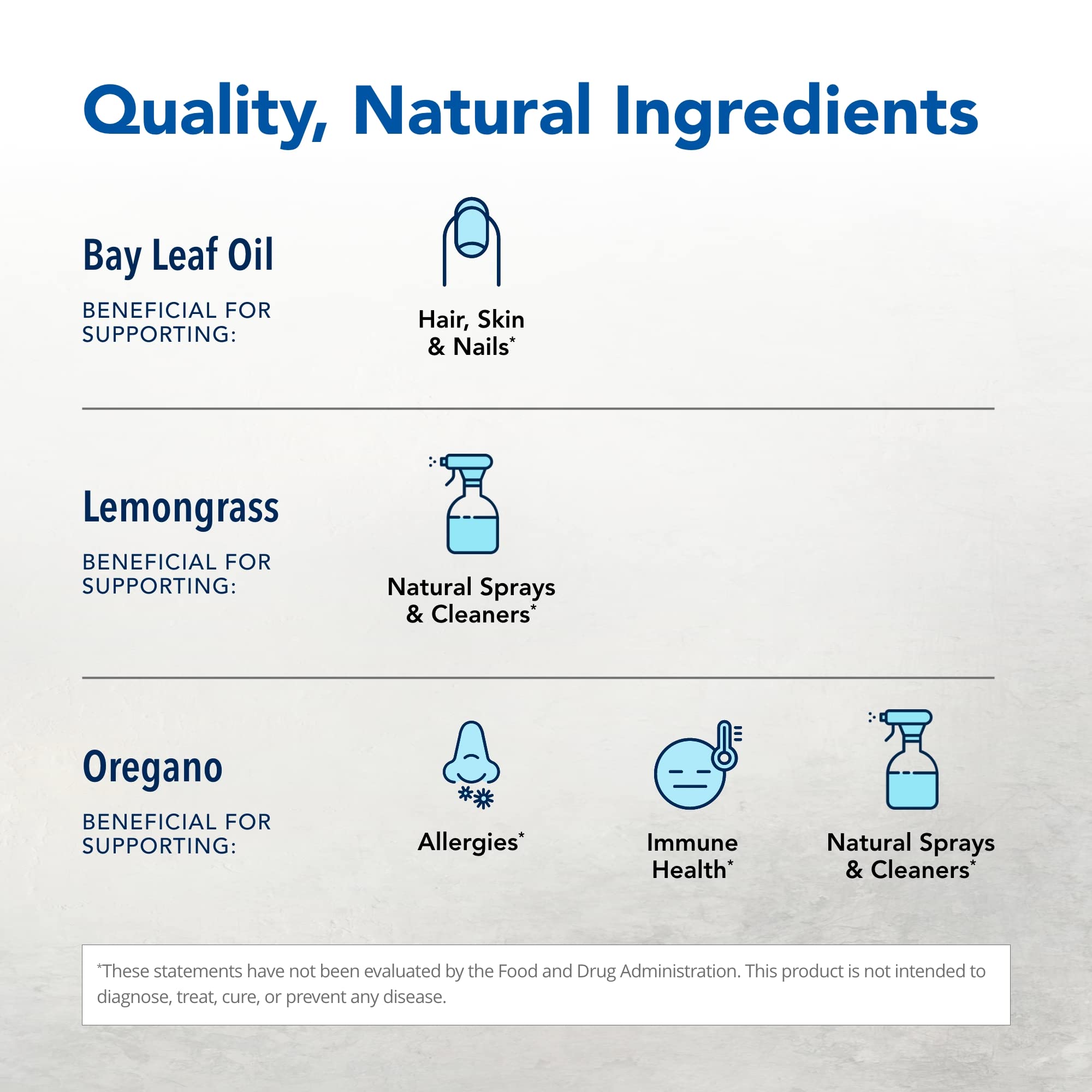 Ingrédients sauvages: origan sauvage et citronnelle pour un mélange pur