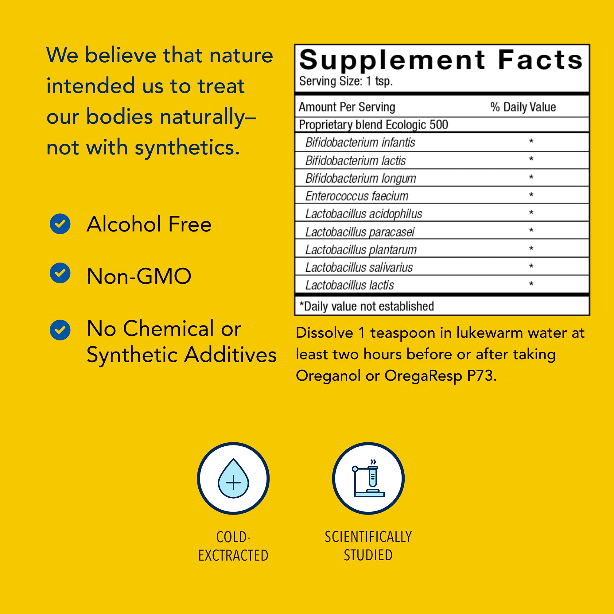 Health-Bac composants Ecologic 500, mélange varié de probiotiques, par NORTH AMERICAN HERB & SPICE