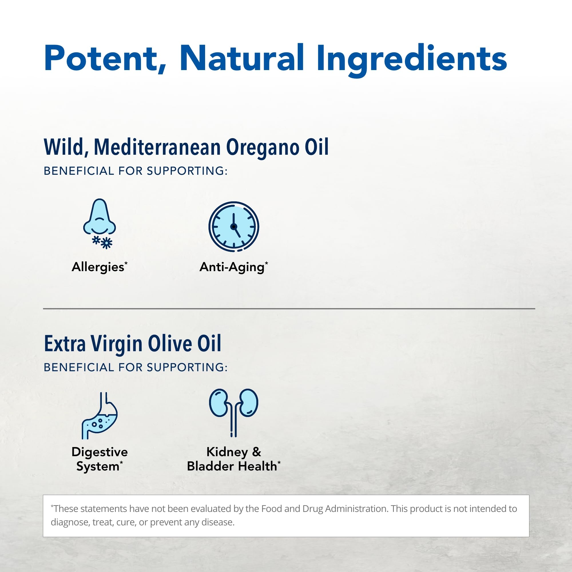 Huile d’olive extra-vierge biologique accompagnant l’origan sauvage Oreganol P73