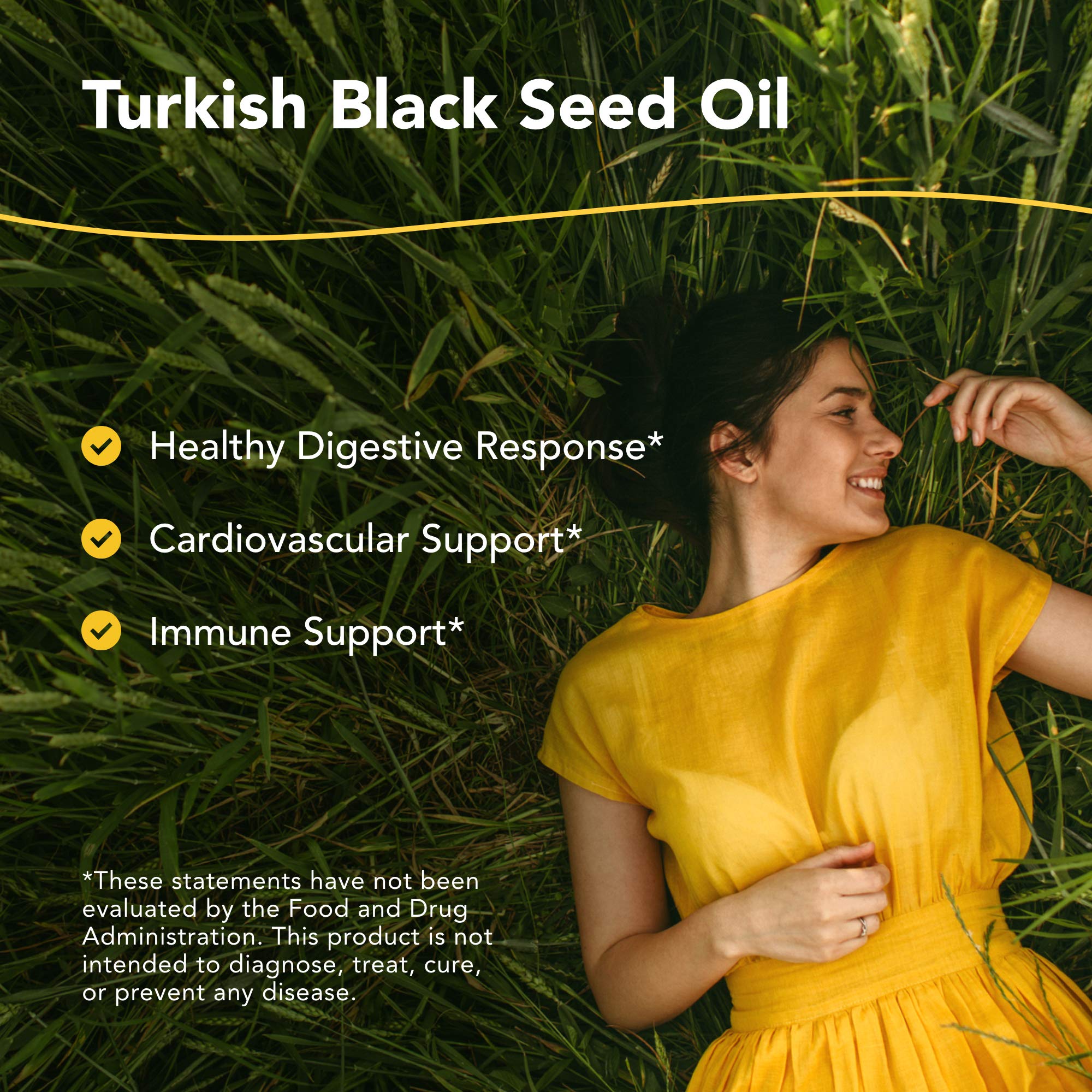 Huile de nigelle North American Herb & Spice, soutien digestion et cardio potentiel.