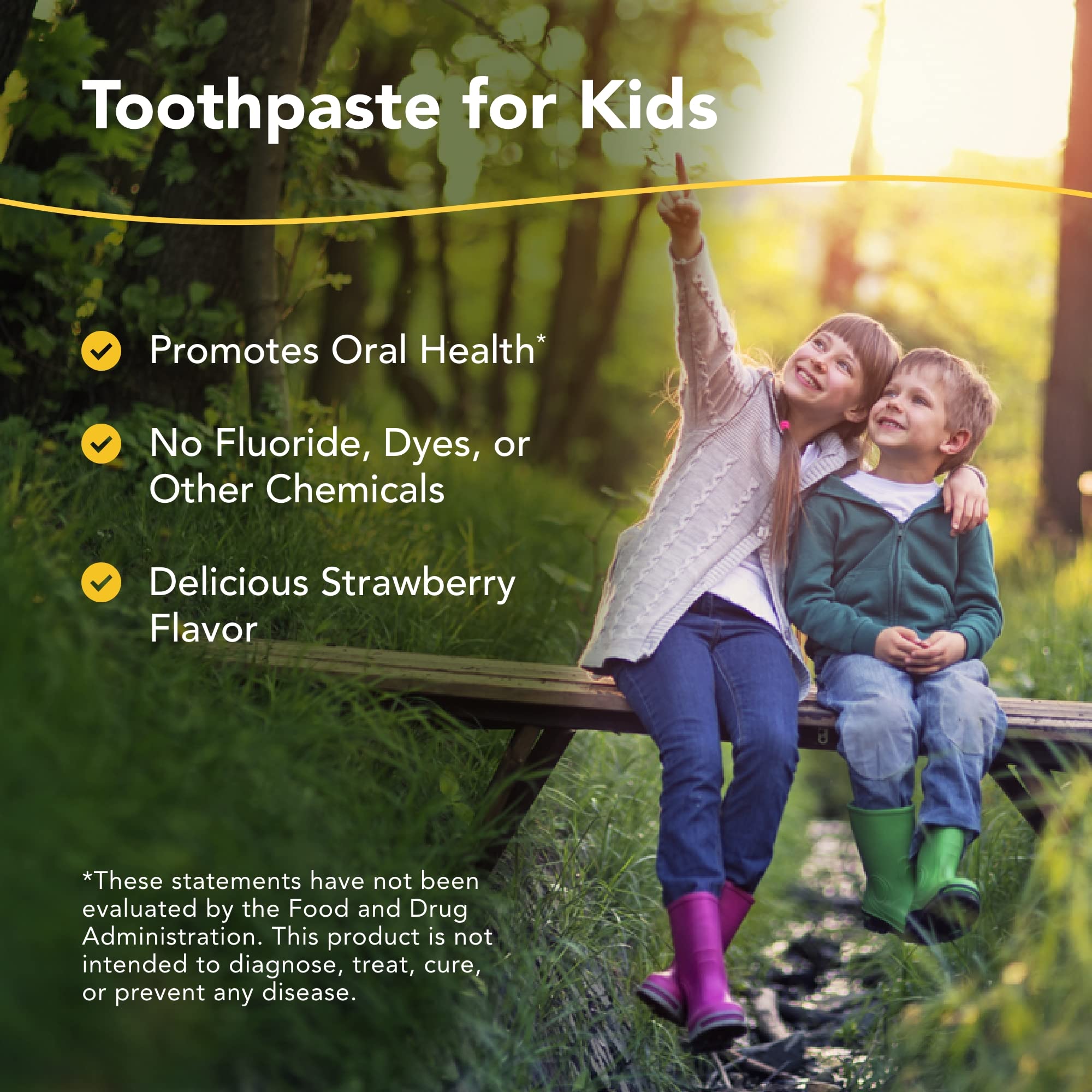 Kid-e-kare bouteille dentifrice fraise: application facile pour les jeunes, sans fluor