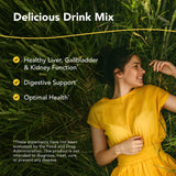 LivaLatte, poudre de pissenlit, soutien potentiel au bien-être digestif.