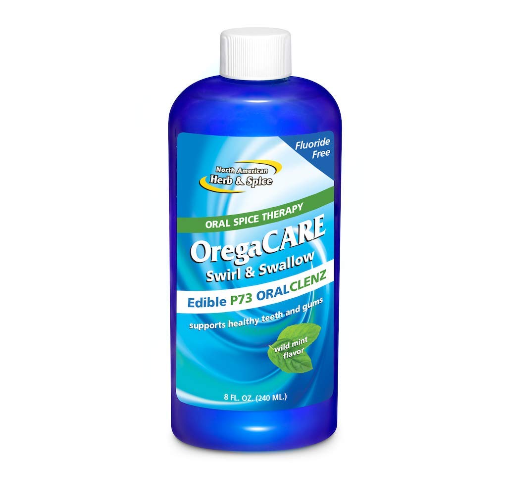 OregaCARE Swirl & Swallow bouteille menthe sauvage rafraîchissante et pratique.