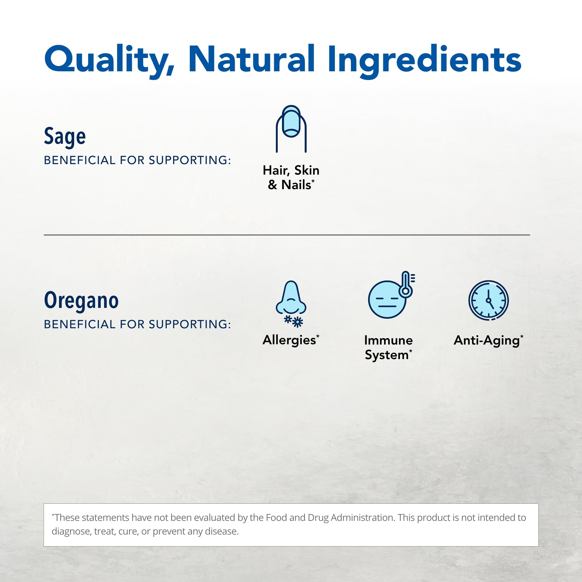 Origan P73 sauvage, sauge montagnarde et cumin pour un mélange aromatique.