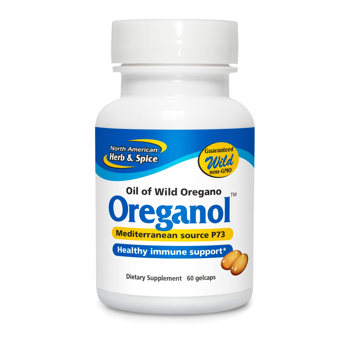 Oreganol P73, bouteille-gélules, pratique pour une utilisation quotidienne.