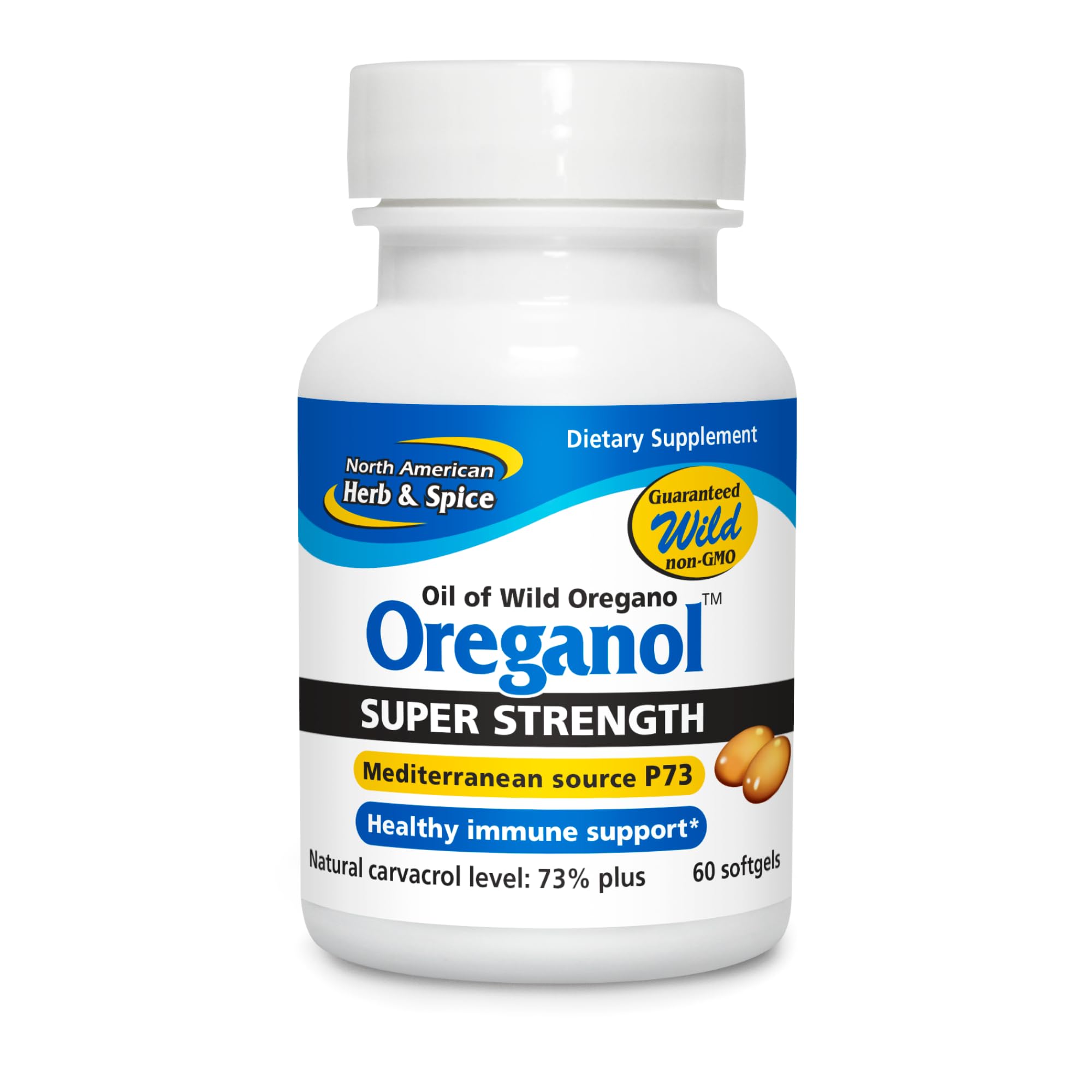 Bouteille Oreganol P73 de North American Herb & Spice pour un usage quotidien.