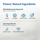 Oreganol P73, huile d'olive biologique, duo pur et naturel.