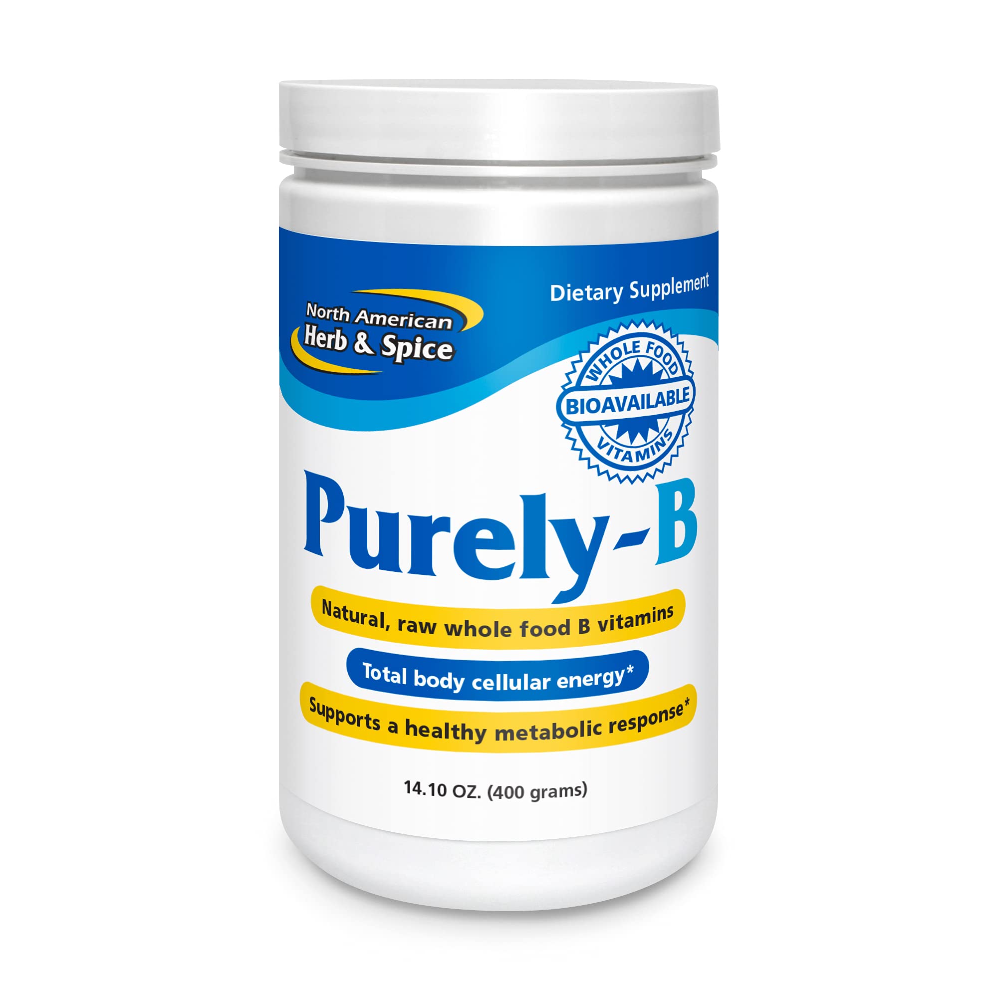 Purely-B de NORTH AMERICAN HERB & SPICE : flacon énergie naturelle quotidienne.