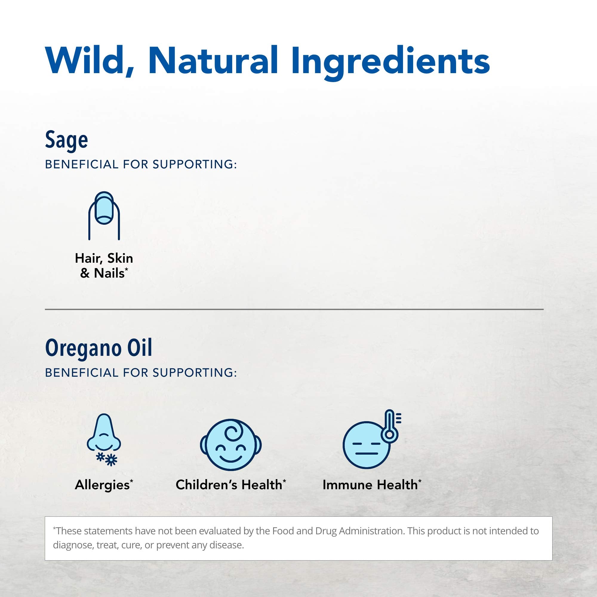 SinuOrega-ingrédients-origan-sauge, mélange naturel pour soutien aérien potentiellement