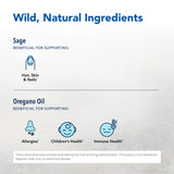 SinuOrega-ingrédients-origan-sauge, mélange naturel pour soutien aérien potentiellement