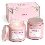 NORVENCE ensemble-bougies-senteur-rose-coffret: ambiance zen et parfum enveloppant.