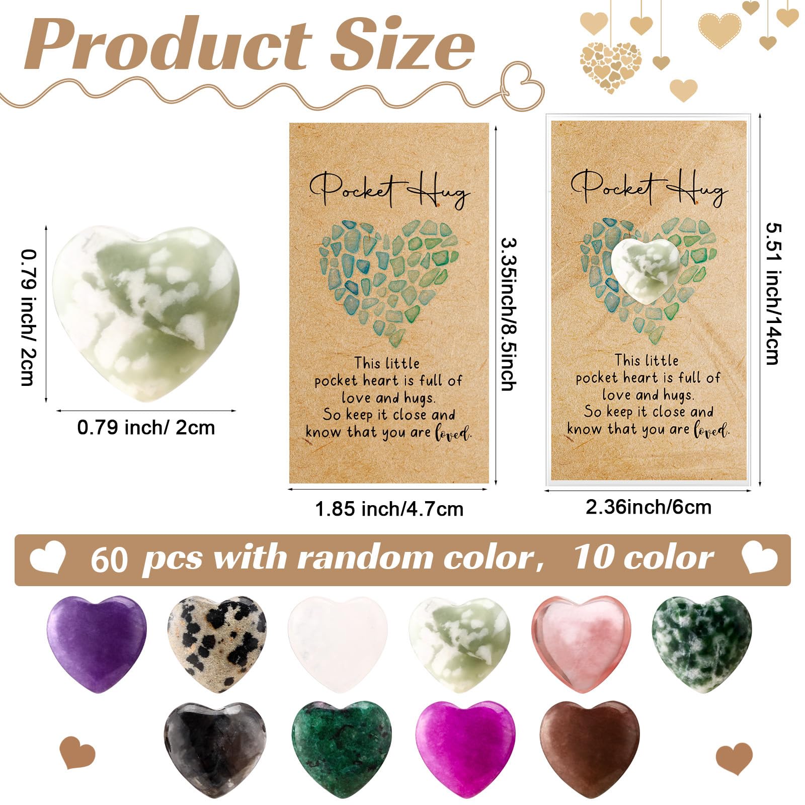 Nosiny cartes embrassade pocket 4,7x8,5 cm : messages positifs.