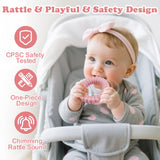 Nothomme anneaux dentition silicone facile a saisir : parfait pour les petites mains