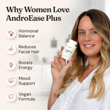 Nourished Natural Health AndroEase Plus emballage et fabrication françaises et États‑Unis.