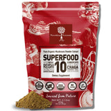 Nourishing Nutrients: bouteille-poudre-champignons, complément biologique pour énergie naturelle et bien-être.