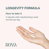 Nova Spermidine: étiquette et emballage clairs, traçabilité et pureté du produit.