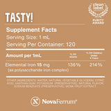 NovaFerrum Tasty, enfant dégustant le goût chocolat, plaisir sans arrière-goût métallique.