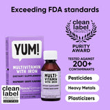 NovaFerrum Yum – étiquette nutrition claire, pour les jeunes enfants.